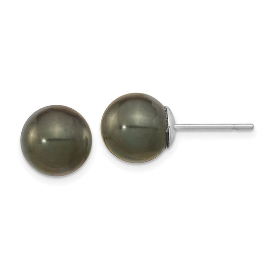 Gold Tahitian Pearl Earrings