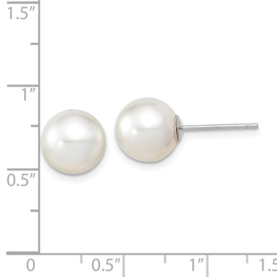 Gold Saltwater Cultured Pearl Earrings