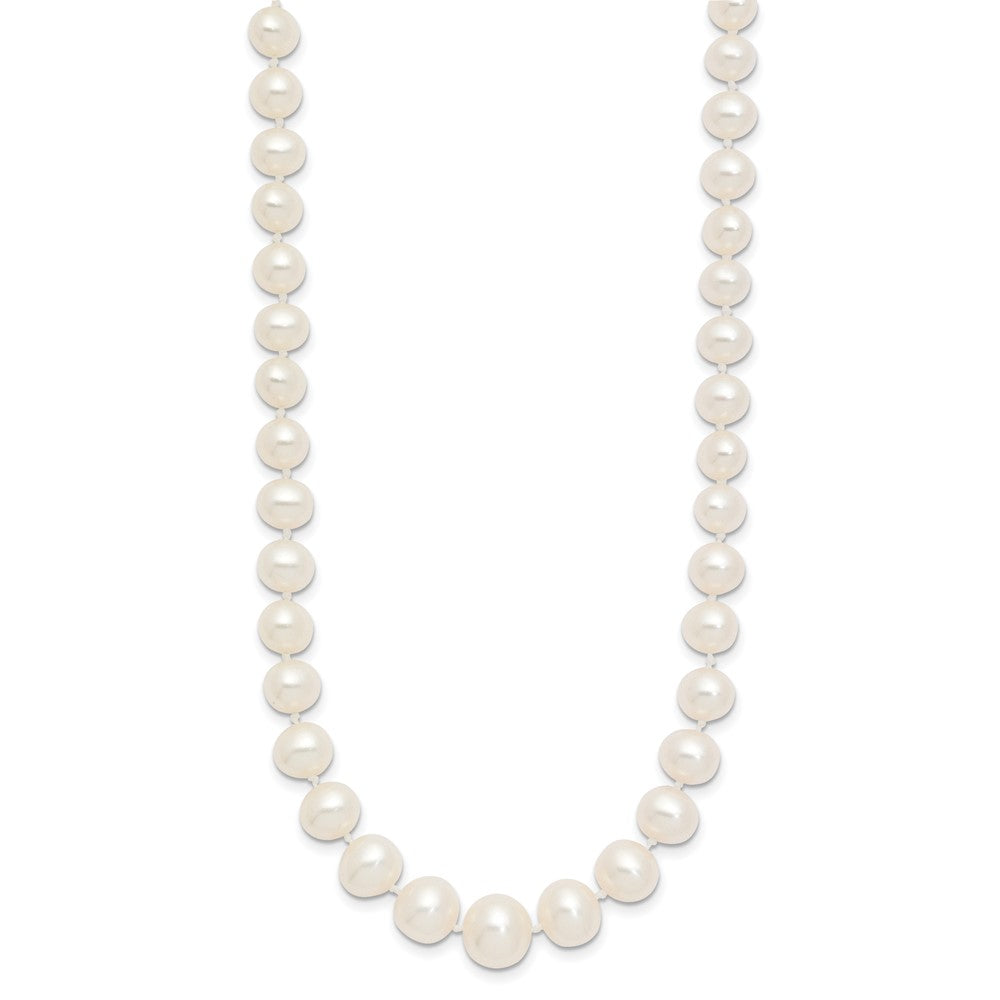 14k 4-8mm White Freshwater Cultured Pearl Graduated 18 inch Necklace