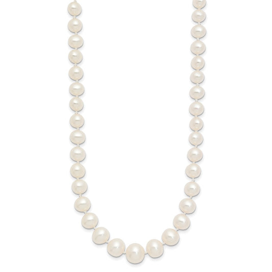 14k 4-8mm White Freshwater Cultured Pearl Graduated 18 inch Necklace