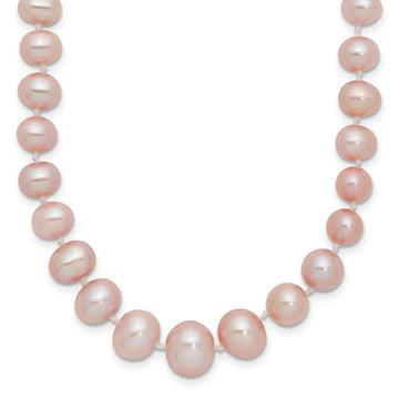 14k 4-8mm Purple Freshwater Cultured Pearl Graduated 18 inch Necklace