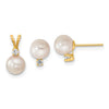Saltwater Akoya Pearl & Diamond Earring & Pendant Set