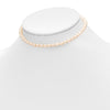 14k 3-5mm Semi-Round Pink Freshwater Cultured Pearl 12 inch Necklace / 5 inch Bracelet / Post Earrings 3-piece Set