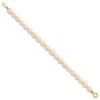 14k 3-5mm Semi-Round Pink Freshwater Cultured Pearl 12 inch Necklace / 5 inch Bracelet / Post Earrings 3-piece Set