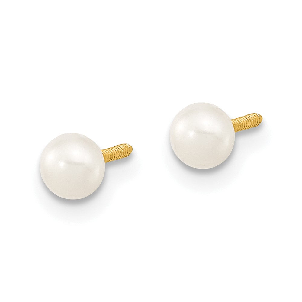 14k 3-5mm White Freshwater Cultured Pearl 14 inch Necklace, 5 inch Bracelet and Post Earrings Set