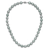 14k White Gold 8-9mm Grey Rice Freshwater Cultured Pearl 16 inch Necklace