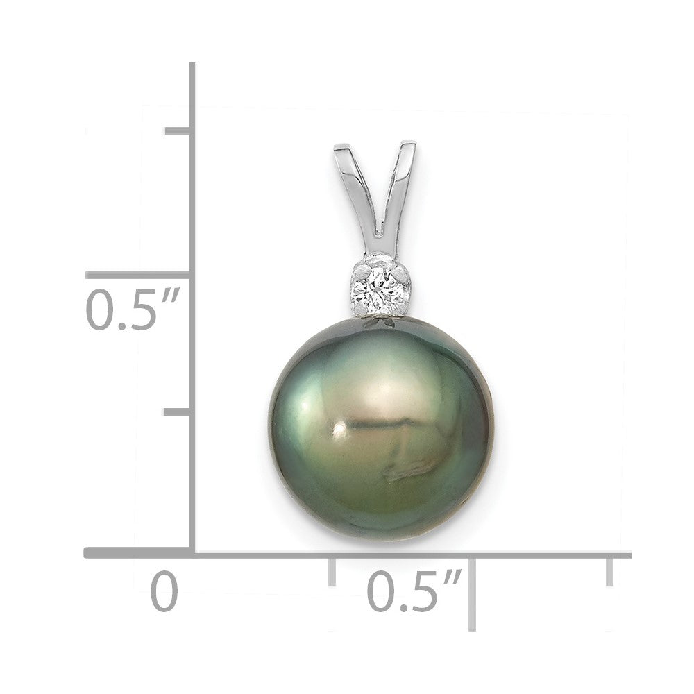 Gold Tahitian Cultured Pearl with Diamond Pendant