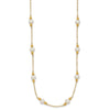 14k 5-6mm White Near-Round Freshwater Cultured Pearl Beaded 12-Station 18 inch Necklace