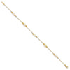14k 5-6mm White Near-Round Freshwater Cultured Pearl Beaded 5-Station 7.5 inch Bracelet