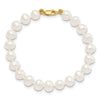 14k 5-6mm White Freshwater Cultured Pearl 14 inch Necklace / 5 inch Bracelet / Post Earrings 3-piece Set
