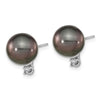 Gold Tahitian Pearl with Diamond Earrings
