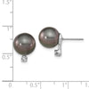 Gold Tahitian Pearl with Diamond Earrings