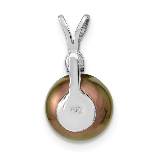 Gold Tahitian Cultured Pearl with Diamond Pendant