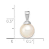 14k White Gold 9-10mm Round White South Sea Saltwater Pearl Pendant