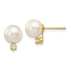Saltwater Akoya Pearl & Diamond Post Earrings