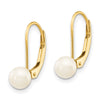 Saltwater Akoya Cultured Pearl Leverback Earrings