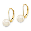 Saltwater Akoya Cultured Pearl Leverback Earrings
