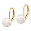 Saltwater Akoya Cultured Pearl Leverback Earrings