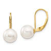 Saltwater Akoya Cultured Pearl Leverback Earrings