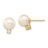 FWC Pearl & Diamond Post Earrings