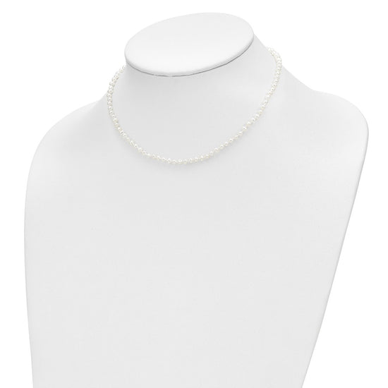 14k 3-4mm White Freshwater Cultured Pearl 14 inch Necklace, 5 inch Bracelet and Post Earrings Set