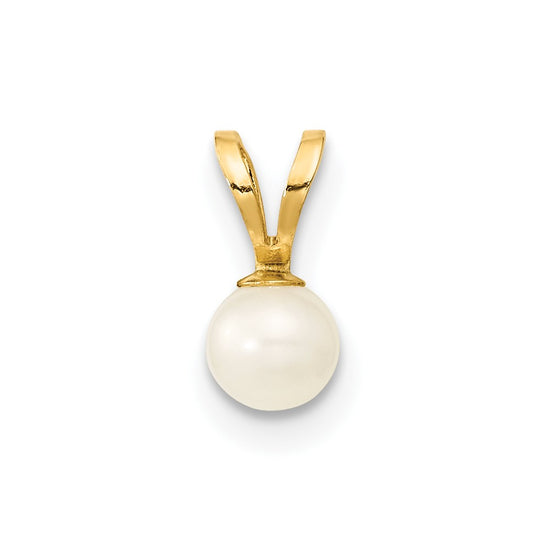 14k 4-5mm White Freshwater Cultured Pearl Pendant, 5 inch Bracelet and Post Earrings Set