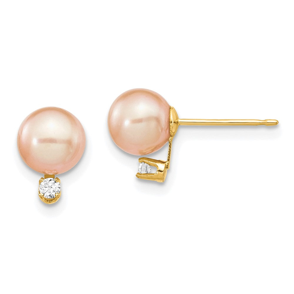 FWC Pearl & Diamond Post Earrings