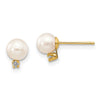FWC Pearl & Diamond Post Earrings