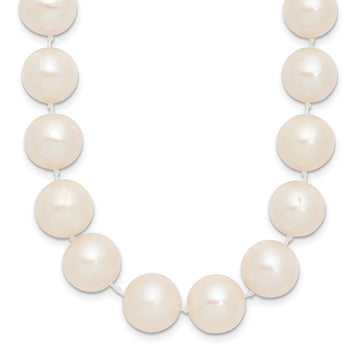 14k 11-12mm White Near-Round Freshwater Cultured Pearl 18 inch Necklace
