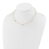 14k 7-8mm White Near-Round Freshwater Cultured Pearl 7-Station 16 inch Necklace