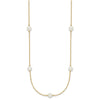 Gold Freshwater Cultured White Near Round Pearl Necklace