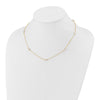 Gold Freshwater Cultured White Near Round Pearl Necklace