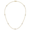 Gold Freshwater Cultured White Near Round Pearl Necklace