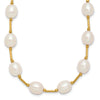 14k 7-8mm White Rice Freshwater Cultured Pearl Beaded 18 inch Necklace
