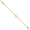 Gold Freshwater Cultured White Near Rounded Bracelets