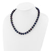14k White Gold 10-11mm Black Near-Round Freshwater Cultured Pearl 18 inch Necklace