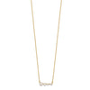 14k Graduated White Round Freshwater Cultured Pearl and 0.01 carat Diamond 17 inch Necklace