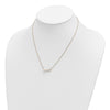 14k Graduated White Round Freshwater Cultured Pearl and 0.01 carat Diamond 17 inch Necklace