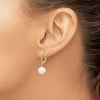 8-9mm FWC Pearl & Diamond Leverback Dangle Earrings