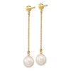 Fresh Water Cultured Round Pearl Dangle Post Earrings