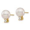 Saltwater Akoya Pearl & Diamond Post Earrings