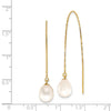 Gold FWC Pearl Threader Earrings