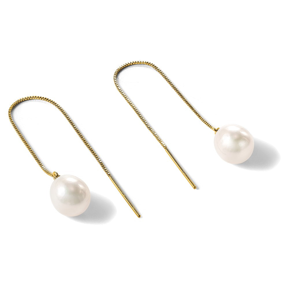 Gold FWC Pearl Threader Earrings