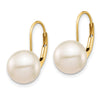 Fresh Water Cultured Round Pearl Leverback Earrings