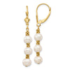 5-6mm Dyed Semi-round Freshwater Cultured Pearl Leverback Earrings