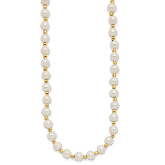 Gold Fresh Water Cultured Pearl Necklace