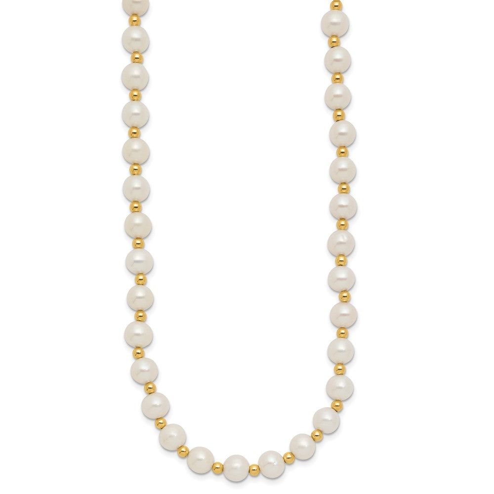 Gold Fresh Water Cultured Pearl Necklace