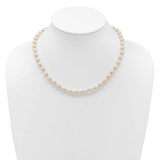 Gold Fresh Water Cultured Pearl Necklace