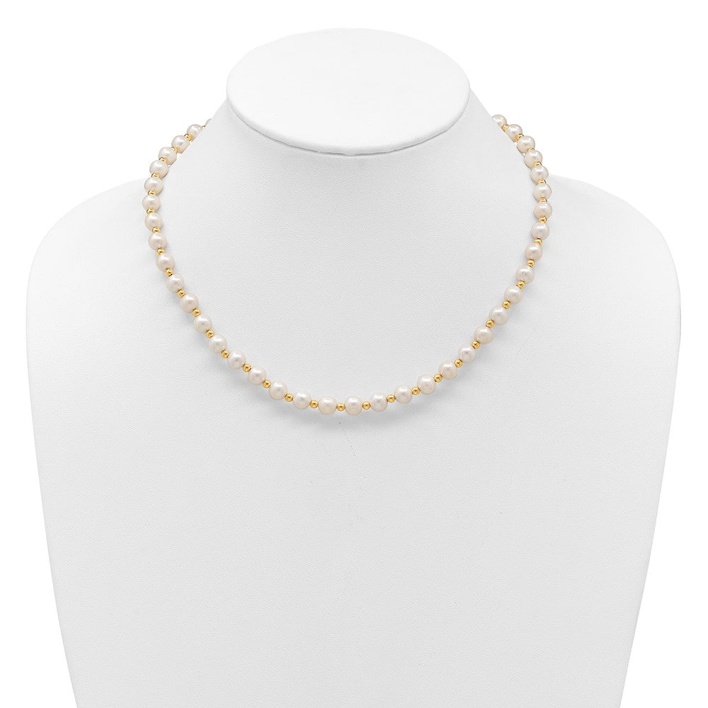 Gold Fresh Water Cultured Pearl Necklace