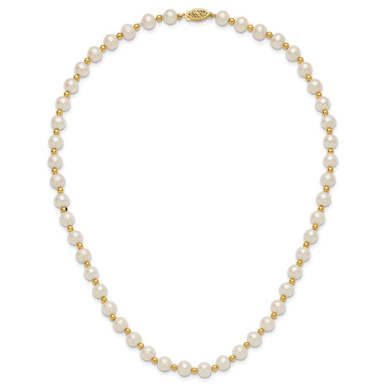 Gold Fresh Water Cultured Pearl Necklace